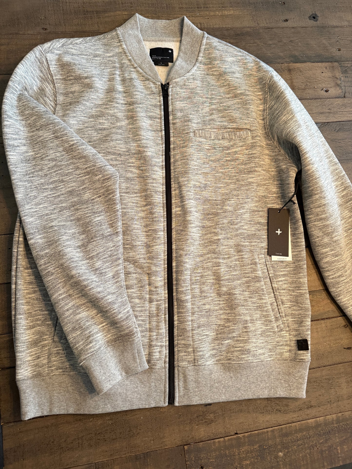 Tavik zip up cardigan (size L)
